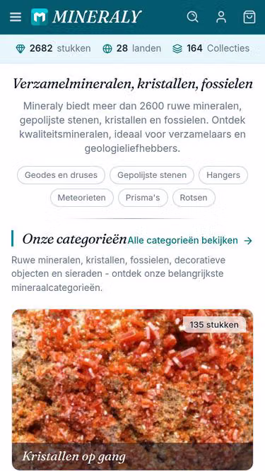 Screenshot of mineraly.nl