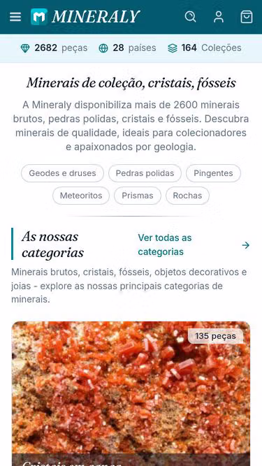 Screenshot of mineraly.pt