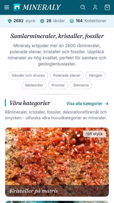 Screenshot of mineraly.se