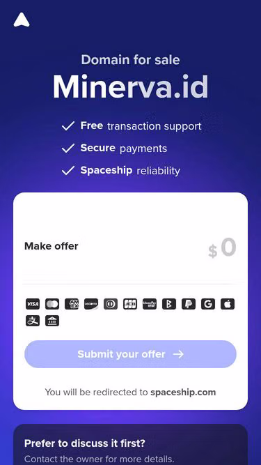 Screenshot of minerva.id