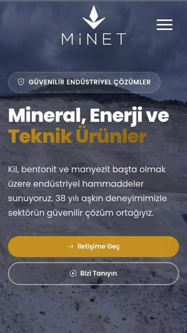 Screenshot of minet.com.tr
