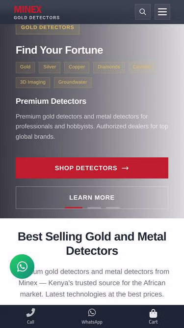 Screenshot of minex.co.ke