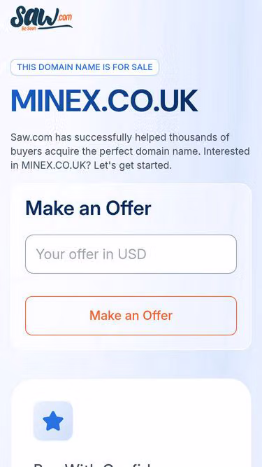 Screenshot of minex.co.uk