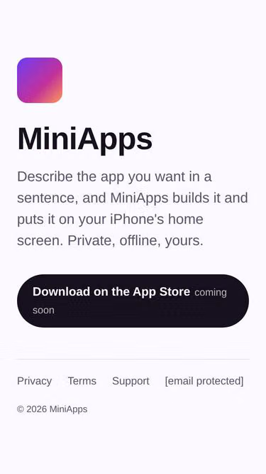Screenshot of miniapps.space