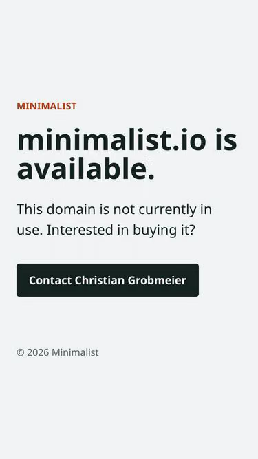 Screenshot of minimalist.io