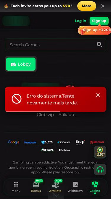 Screenshot of minimax.bet