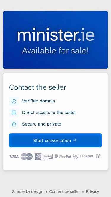 Screenshot of minister.ie