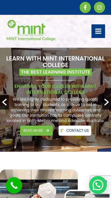 Screenshot of mint.edu.au