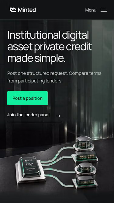 Screenshot of minted.credit