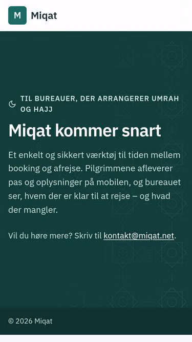 Screenshot of miqat.net