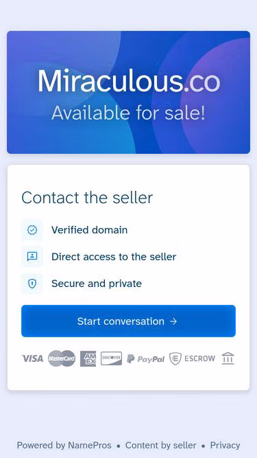 Screenshot of miraculous.co