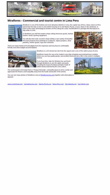 Screenshot of miraflores.net