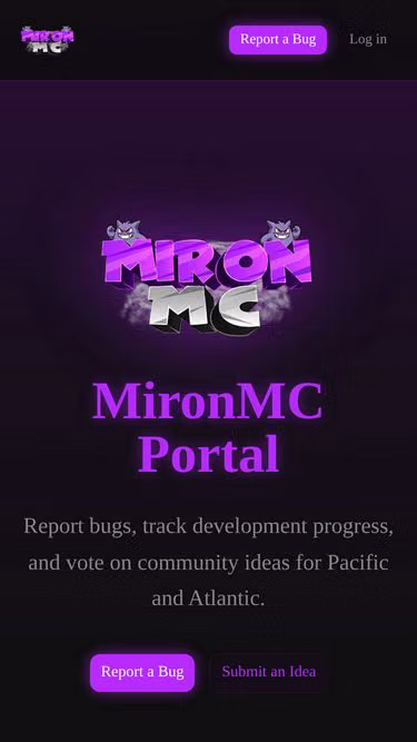 Screenshot of miron.report