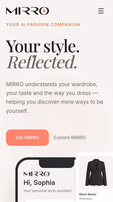 Screenshot of mirro.fashion