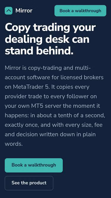 Screenshot of mirror.broker