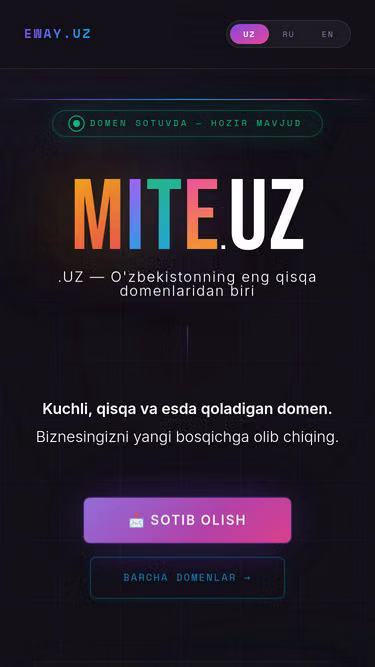 Screenshot of mite.uz