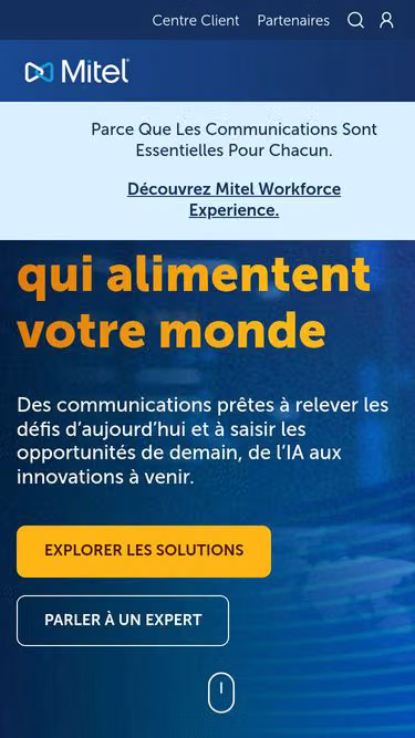 Screenshot of mitel.fr