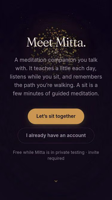 Screenshot of mitta.app
