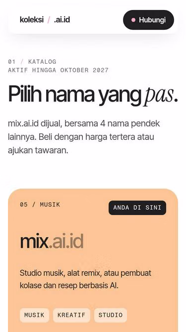 Screenshot of mix.ai.id
