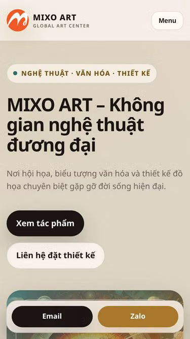 Screenshot of mixo.art
