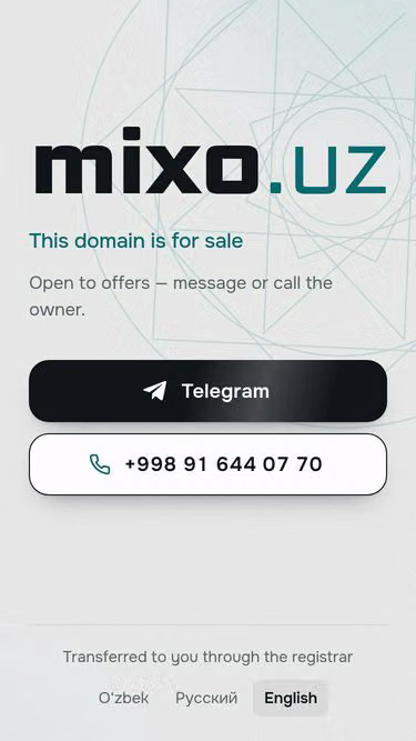 Screenshot of mixo.uz