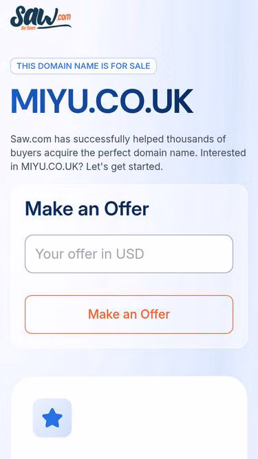 Screenshot of miyu.co.uk