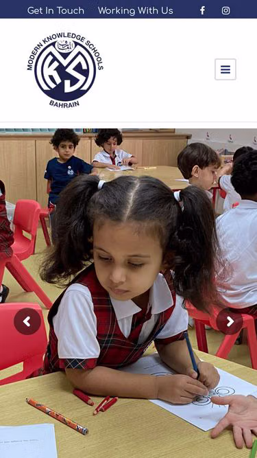 Screenshot of mks.edu.bh