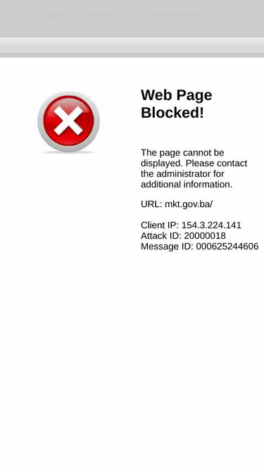 Screenshot of mkt.gov.ba