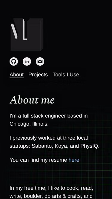 Screenshot of mlee.app