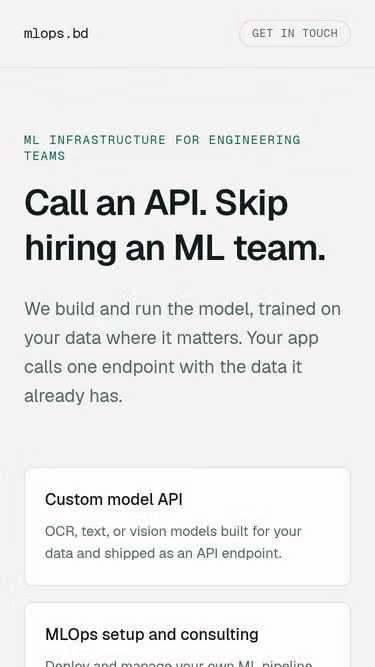 Screenshot of mlops.bd