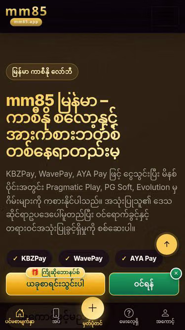 Screenshot of mm85.app