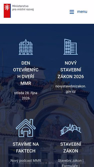Screenshot of mmr.gov.cz
