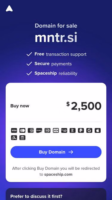 Screenshot of mntr.si