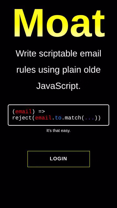 Screenshot of moat.email