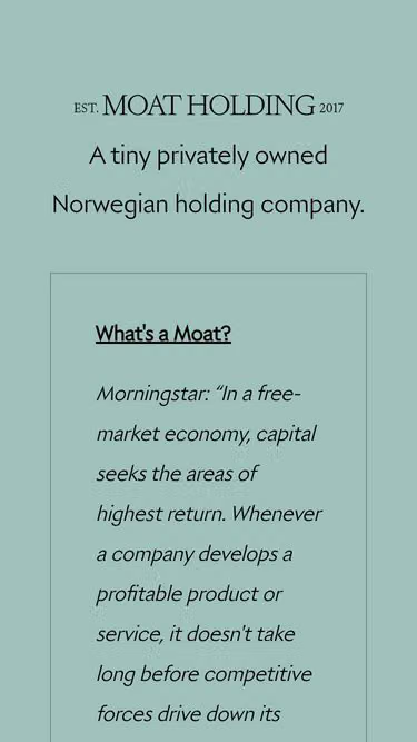 Screenshot of moat.no