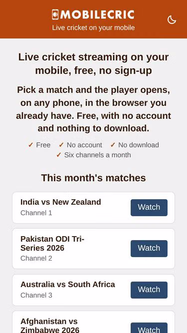 Screenshot of mobilecric.com