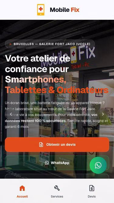 Screenshot of mobilefix.be