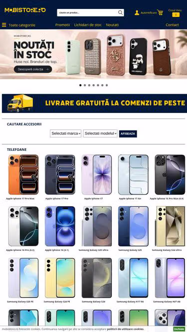 Screenshot of mobistore.ro