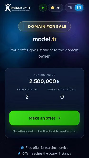 Screenshot of model.tr