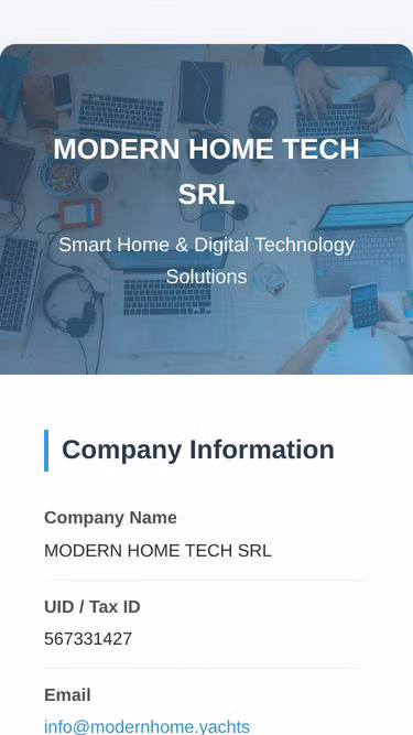 Screenshot of modernhome.yachts
