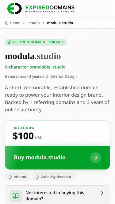 Screenshot of modula.studio
