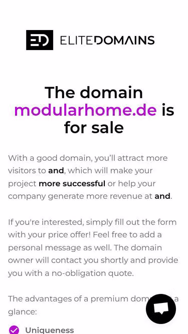 Screenshot of modularhome.de