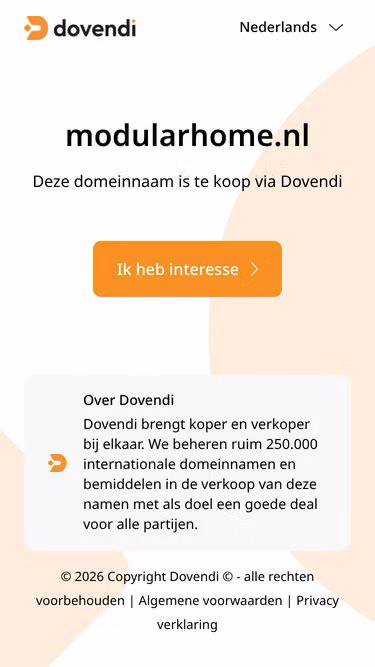 Screenshot of modularhome.nl