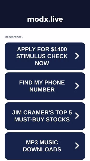 Screenshot of modx.live