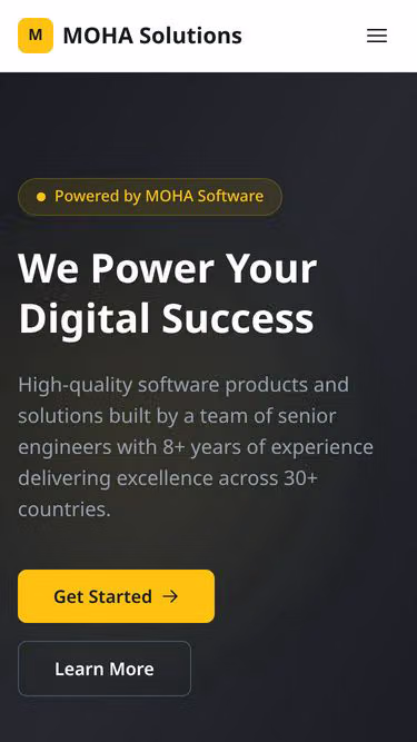 Screenshot of moha.solutions