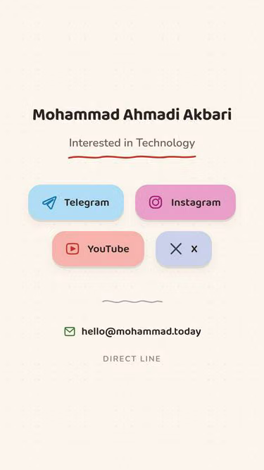 Screenshot of mohammad.today