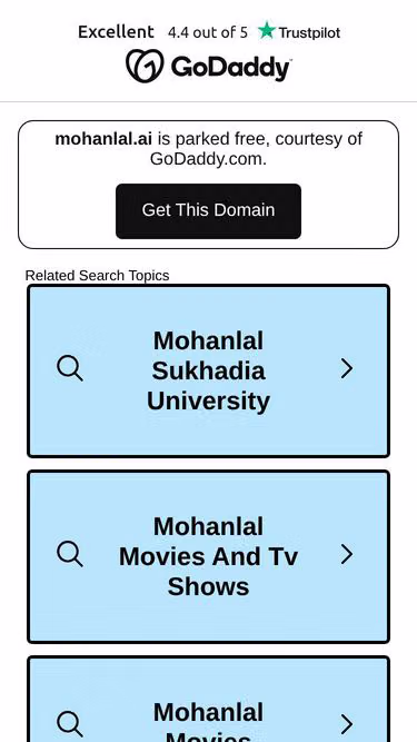 Screenshot of mohanlal.ai