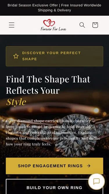 Screenshot of moissanite.love