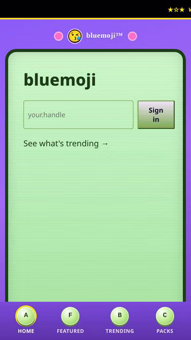 Screenshot of moji.blue