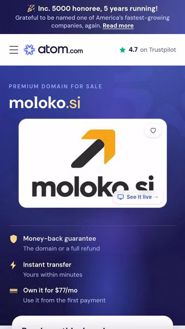 Screenshot of moloko.si
